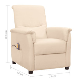 Fauteuil de massage Crème Tissu