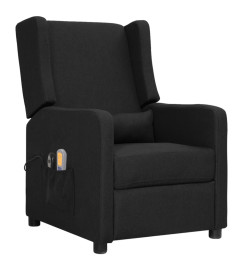 Fauteuil électrique de massage Noir Tissu