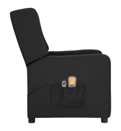 Fauteuil électrique de massage Noir Tissu