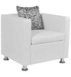 Fauteuil Blanc Similicuir