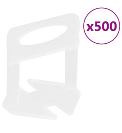 Système de nivellement de carrelage 250 cales 500 clips 2 mm