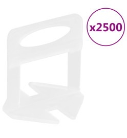 Système de nivellement de carrelage 500 cales 2500 clips 3 mm