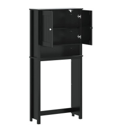 Armoire pour machine à laver BERG noir bois massif