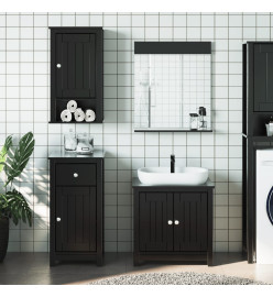 Meubles de salle de bain 4 pcs BERG noir bois de pin massif