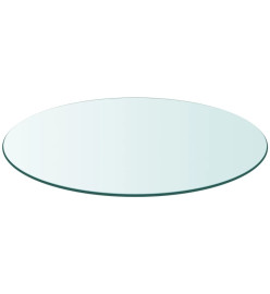 Dessus de table ronde en verre trempé 500 mm