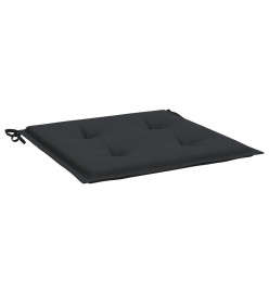 Coussins de chaise de jardin 4 pcs noir 50x50x3 cm tissu oxford