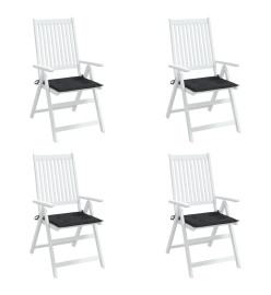 Coussins de chaise de jardin 4 pcs noir 50x50x3 cm tissu oxford