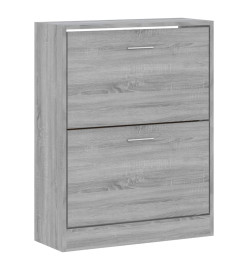 Armoire à chaussures Sonoma gris 63x24x81 cm Bois d'ingénierie