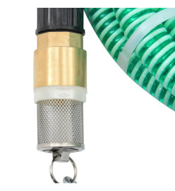 Tuyau d'aspiration avec raccords en laiton vert 1,1" 5 m PVC