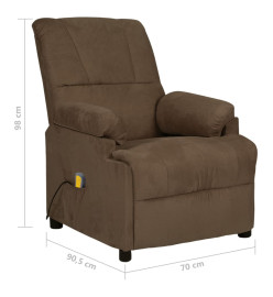 Fauteuil de massage Marron Similicuir daim