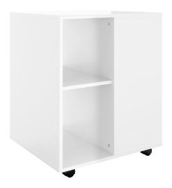 Armoire à roulettes Blanc brillant 60x53x72 cm Aggloméré