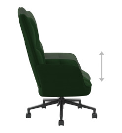 Chaise de relaxation Vert foncé Velours