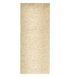 Arbre à chat avec griffoirs en sisal Crème 63 cm