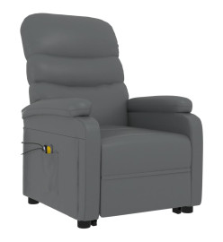 Fauteuil de massage Anthracite Similicuir