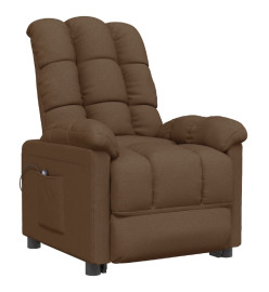 Fauteuil inclinable électrique Marron Tissu