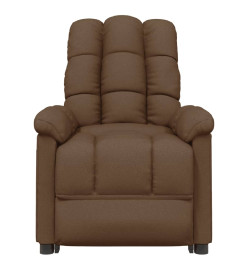 Fauteuil inclinable électrique Marron Tissu