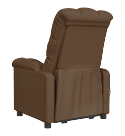 Fauteuil inclinable électrique Marron Tissu