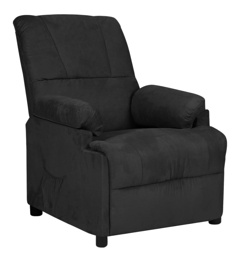 Fauteuil inclinable Noir Similicuir daim