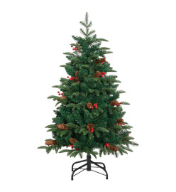 Sapin de Noël artificiel articulé 150 LED et boules 120 cm