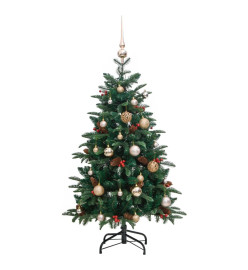 Sapin de Noël artificiel articulé 150 LED et boules 120 cm