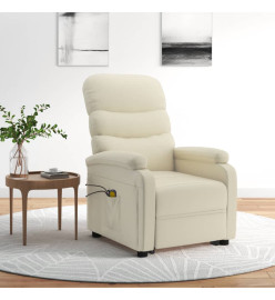 Fauteuil de massage Blanc crème Similicuir