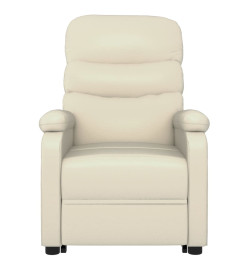 Fauteuil de massage Blanc crème Similicuir