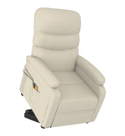 Fauteuil de massage Blanc crème Similicuir