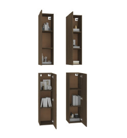 Meubles TV 4 pcs Chêne marron 30,5x30x110 cm Bois d'ingénierie