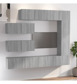 Ensemble de meubles TV 7 pcs Sonoma gris Bois d'ingénierie