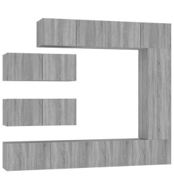 Ensemble de meubles TV 7 pcs Sonoma gris Bois d'ingénierie