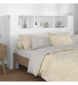 Armoire de tête de lit Blanc 160x18,5x104,5 cm