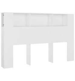 Armoire de tête de lit Blanc 160x18,5x104,5 cm