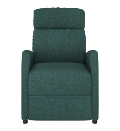 Fauteuil de massage Vert foncé Tissu