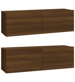 Ensemble de meubles TV 3 pcs Chêne marron Bois d'ingénierie