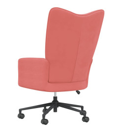 Chaise de relaxation Rose Velours