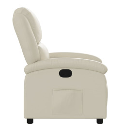 Fauteuil inclinable Crème Similicuir