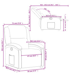 Fauteuil inclinable Cappuccino Similicuir