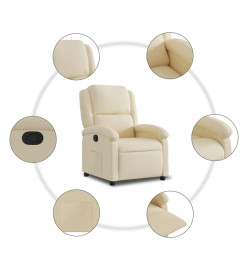 Fauteuil inclinable Crème Tissu