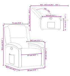 Fauteuil inclinable Crème Tissu