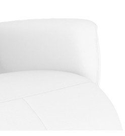 Fauteuil inclinable avec repose-pieds blanc similicuir