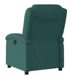 Fauteuil de massage inclinable Vert foncé Tissu