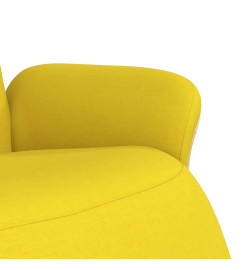 Fauteuil inclinable avec repose-pieds jaune clair tissu