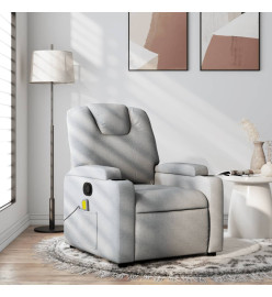 Fauteuil de massage inclinable Gris clair Tissu