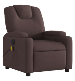 Fauteuil de massage inclinable Marron foncé Tissu