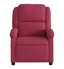 Fauteuil de massage inclinable rouge bordeaux velours