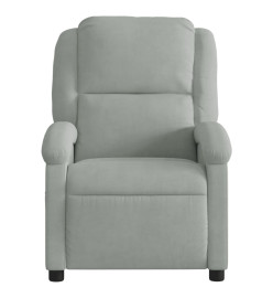 Fauteuil inclinable gris clair velours