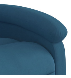 Fauteuil inclinable bleu velours