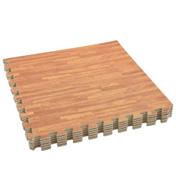 Tapis de sol 6 pcs Grain de bois 2,16㎡ Mousse EVA