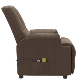 Fauteuil de massage électrique Marron Similicuir daim