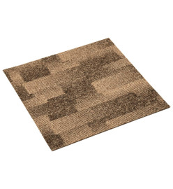 Carreaux de tapis de sol 20 pcs 5 m² Marron